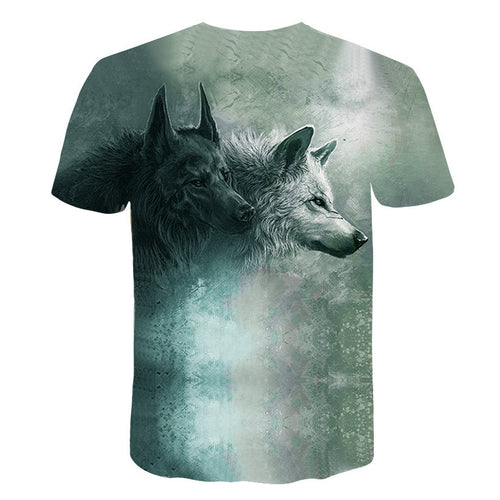 Wolves Color In Blue wolf Organic Men's Fitted T-shirt | SOL'S Pioneer Men 03565 – Blue ...